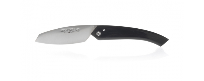 le Roques folding knife with black horn handle