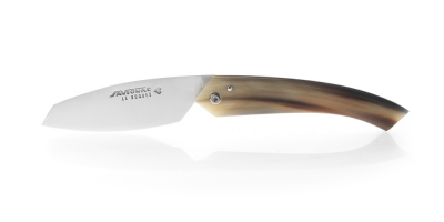 le Roques  folding knife with blond horn handle