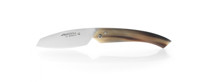 le Roques  folding knife with blond horn handle