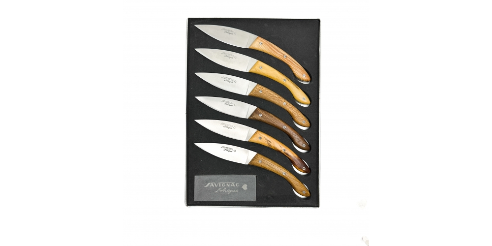 Coffret de 6 Ariégeois de table (bois assortis)