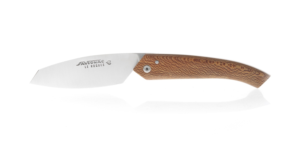 Le Roques folding knife with plane tree handle