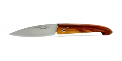 le Grat folding knife with plum wood handle