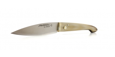 le Grat folding knife with blond horn handle