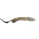 Couteau le cathare cran plat corne blonde damas
