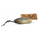 Couteau le cathare cran plat corne blonde damas