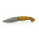 Ariegeois folding knife with olive burl handle system with olive burl handle