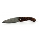 Le cathare folding knife with ironwood handle damasteel blade