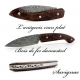 Ariégeois folding knife Desert ironwood Damasteel Blade