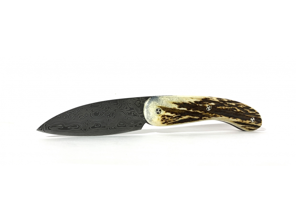 Ariegois folding knife full damasteel - Coutellerie Savignac