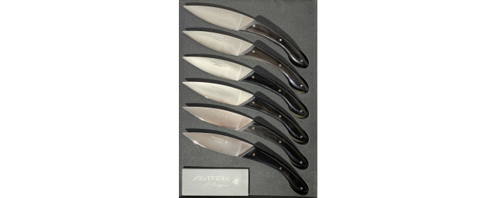Coffret de Ariégeois de table corne noire