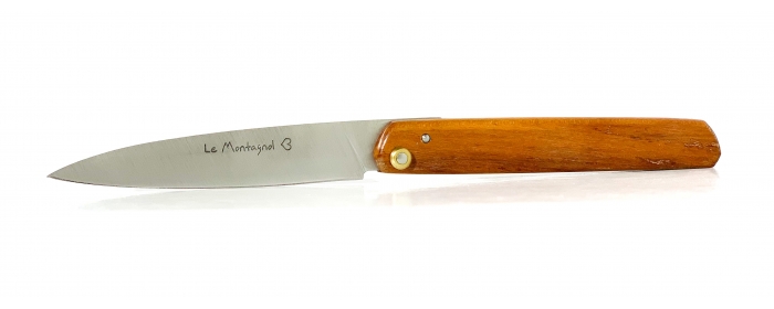 Le Montagnol folding knife with plum wood handle